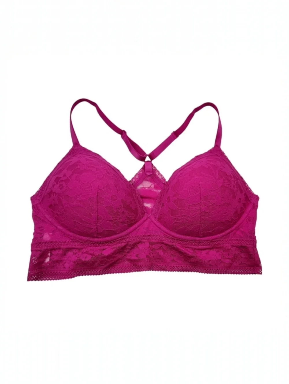 Victoria’s Secret Women's Fuchsia Posey Lace Curvy Bralette Size XL - Picture 10 of 10